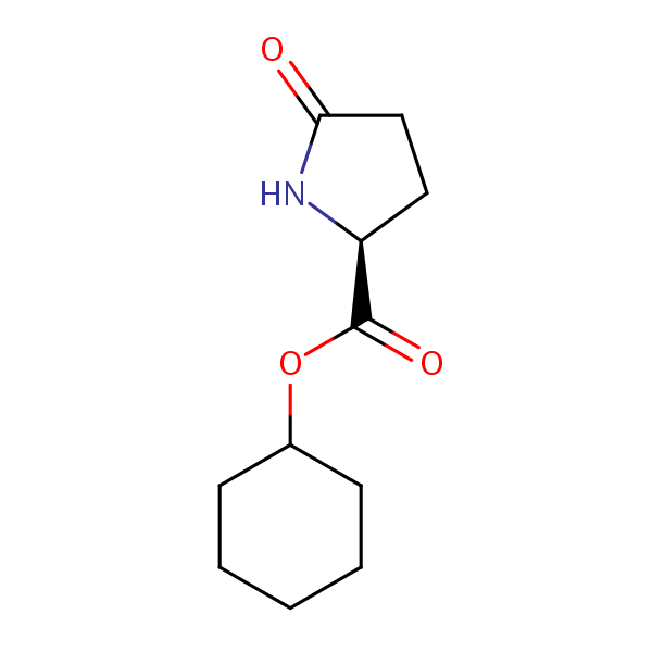 Cyclohexyl 5-oxoprolinate structural formula