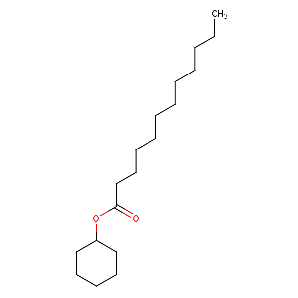 Cyclohexyl laurate structural formula