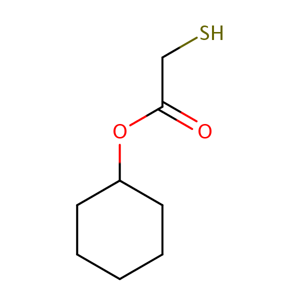 Cyclohexyl mercaptoacetate structural formula