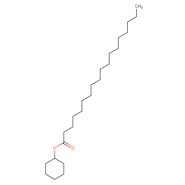 Cyclohexyl stearate structural formula