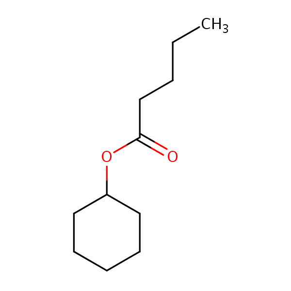 Cyclohexyl valerate structural formula