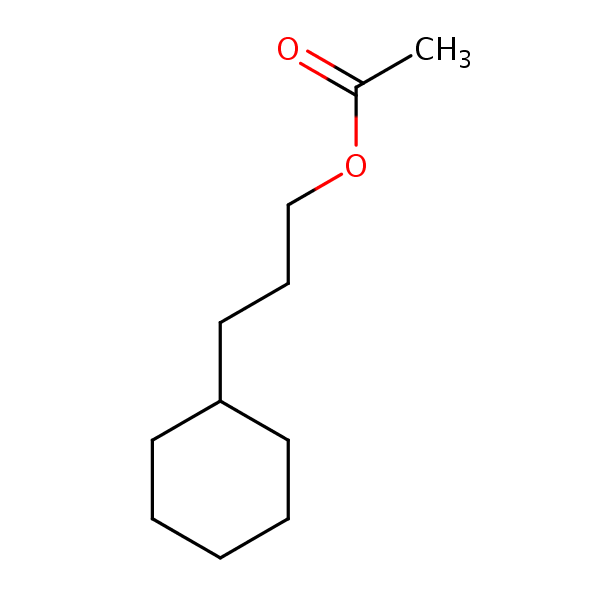 Cyclohexylpropyl acetate structural formula