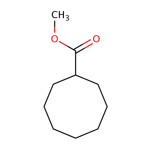 Cyclooctanecarboxylic acid, methyl ester structural formula