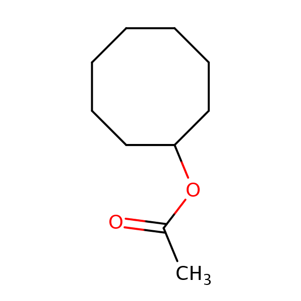 Cyclooctyl acetate structural formula