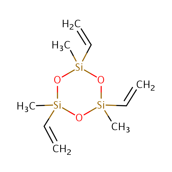 Cyclotrisiloxane, 2,4,6-triethenyl-2,4,6-trimethyl- structural formula