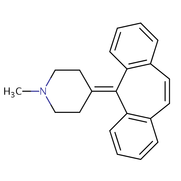 Cyproheptadine structural formula