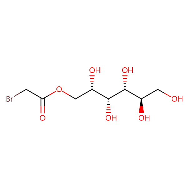 D-Glucitol 1-(bromoacetate) structural formula