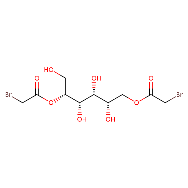D-Glucitol 1,5-bis(bromoacetate) structural formula