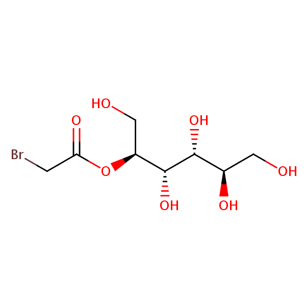 D-Glucitol 2-(bromoacetate) structural formula