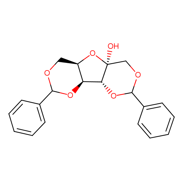 D-Glucitol, bis-O-(phenylmethylene)- structural formula