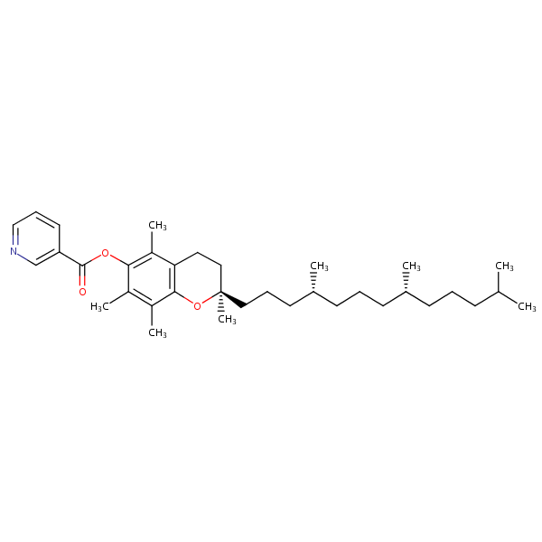 DL-alpha Tocopheryl nicotinate structural formula