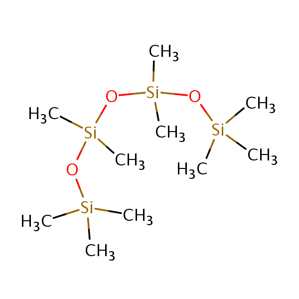 Decamethyltetrasiloxane structural formula