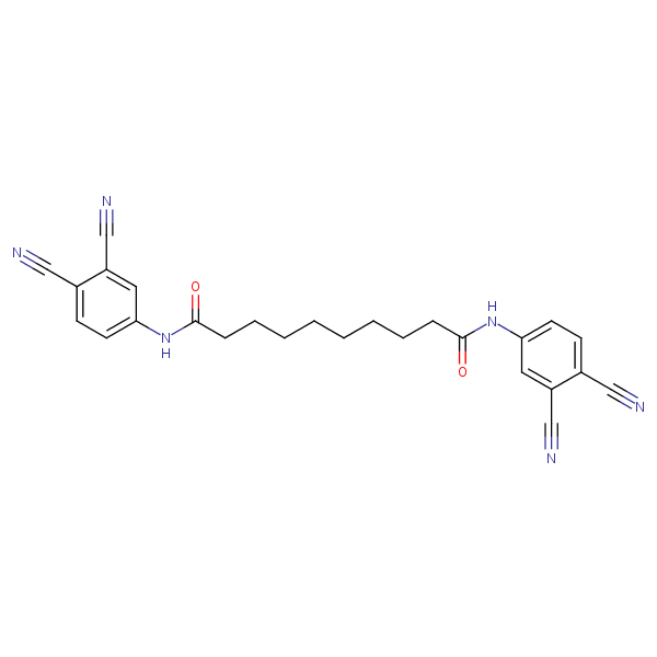 Decanediamide, N,N’-bis(3,4-dicyanophenyl)- structural formula