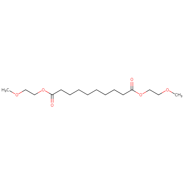 Decanedioic acid, bis(2-methoxyethyl) ester structural formula