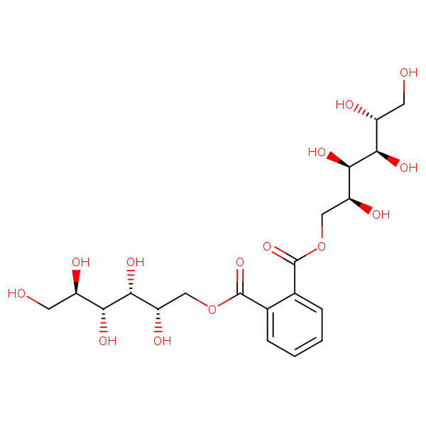 Di(D-glucitol) phthalate structural formula