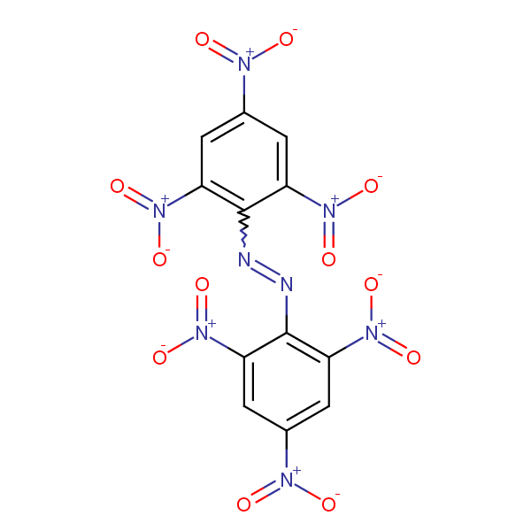 Diazene, bis(2,4,6-trinitrophenyl)- structural formula