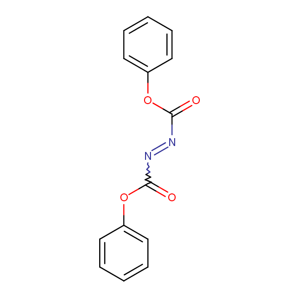 Diazenedicarboxylic acid, diphenyl ester structural formula