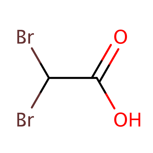 Dibromoacetic acid structural formula