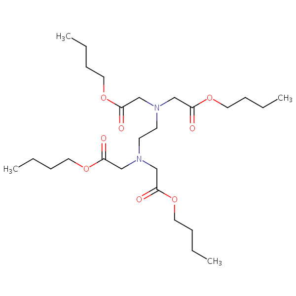 Dibutyl N,N’-1,2-ethanediylbis(N-(2-butoxy-2-oxoethyl)glycinate) structural formula