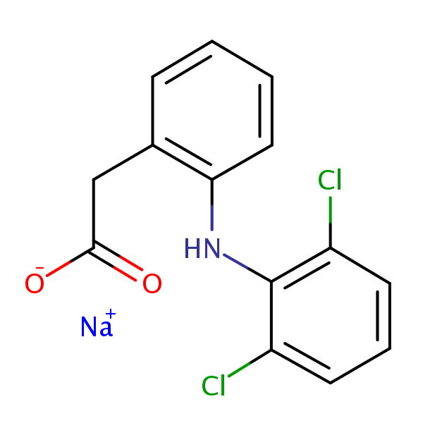 Diclofenac sodium structural formula