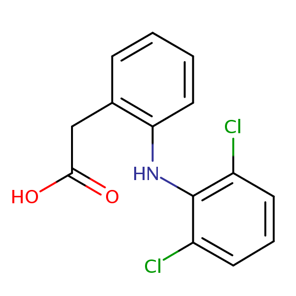 Diclofenac structural formula