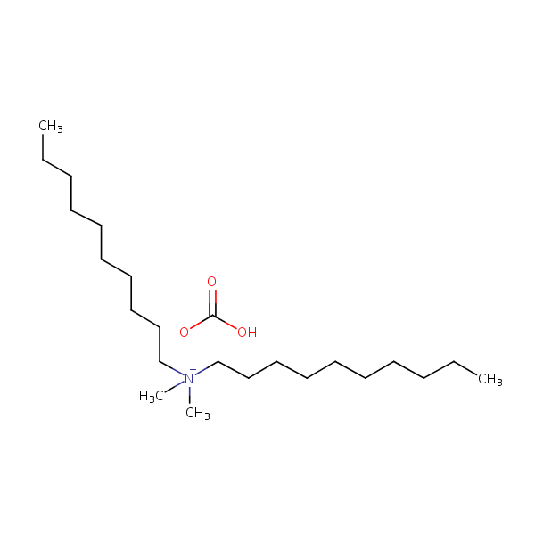 Didecyldimethylammonium bicarbonate (1to1) structural formula