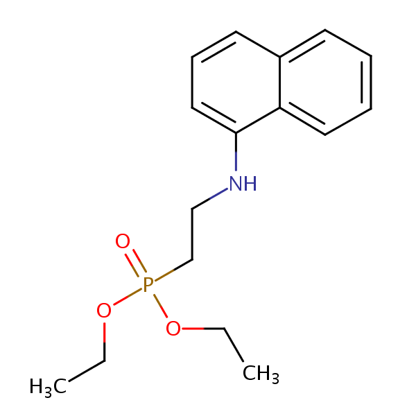 Diethyl (2-(1-naphthylamino)ethyl)phosphonate structural formula