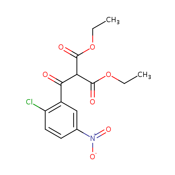 Diethyl (2-chloro-5-nitrobenzoyl)malonate structural formula