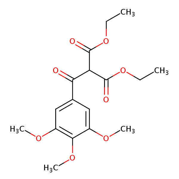 Diethyl (3,4,5-trimethoxybenzoyl)malonate structural formula