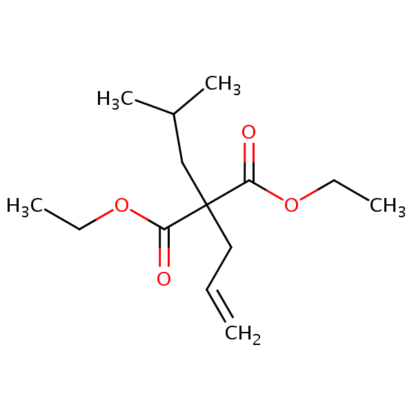 Diethyl allylisobutylmalonate structural formula