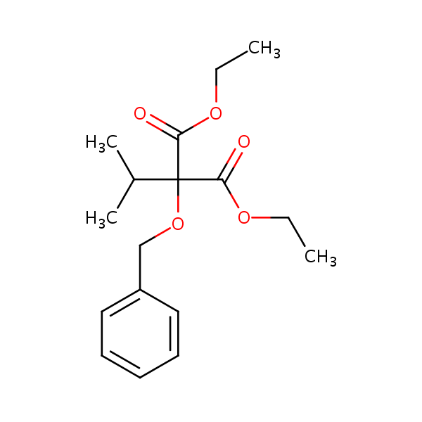 Diethyl isopropylbenzyloxymalonate structural formula