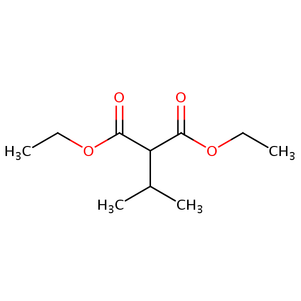Diethyl isopropylmalonate structural formula