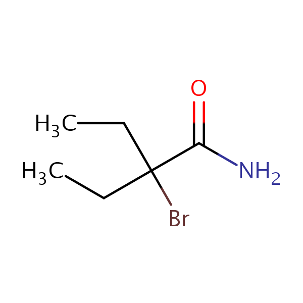 Diethylbromoacetamide structural formula