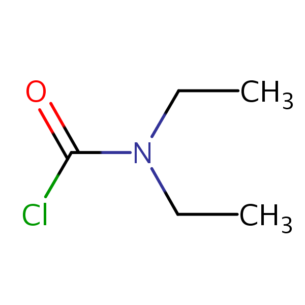 Diethylcarbamoyl chloride structural formula