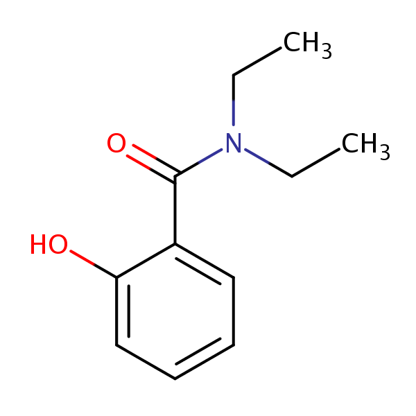 Diethylsalicylamide structural formula