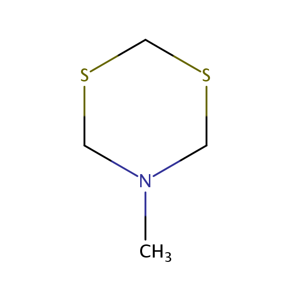 Dihydro-5-methyl-4H-1,3,5-dithiazine structural formula