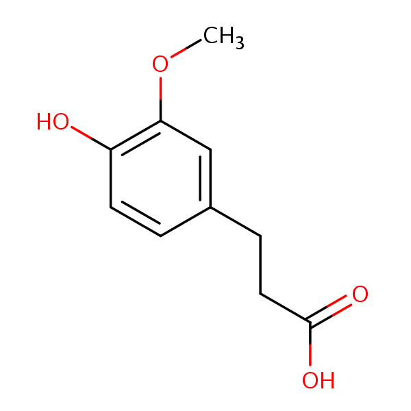 Dihydroferulic acid structural formula