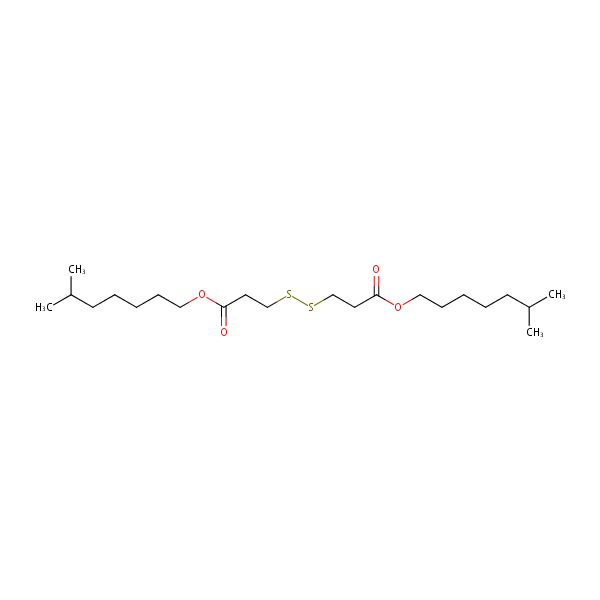 Diisooctyl 3,3’-dithiodipropionate structural formula