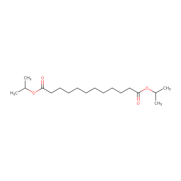 Diisopropyl dodecanedioate structural formula