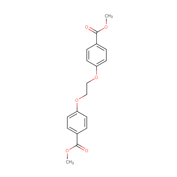 Dimethyl 4,4’-(1,2-ethanediylbis(oxy))bisbenzoate structural formula
