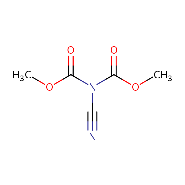 Dimethyl cyanoimidodicarbonate structural formula