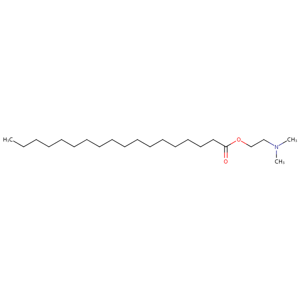 Dimethylaminoethyl stearate structural formula