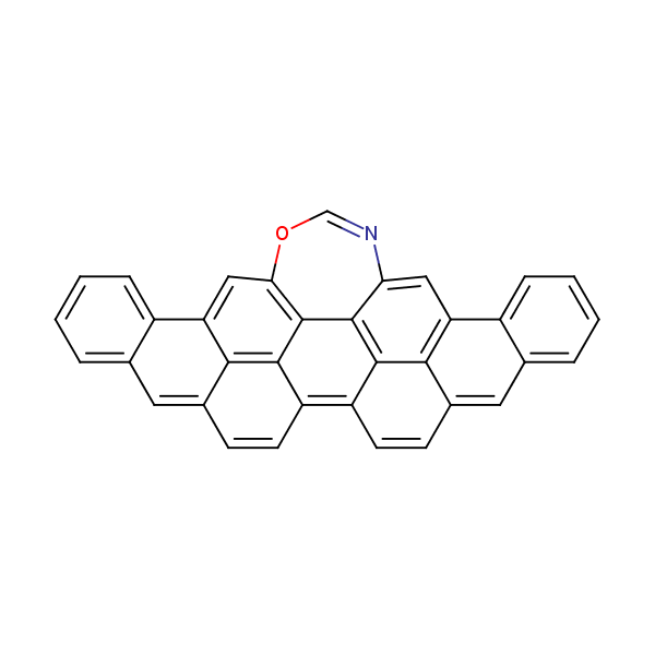 Dinaphtho[1’,2’,3’:3,4;3’’,2’’,1’’:9,10]perylo[1,12-def][1,3]oxazepine structural formula