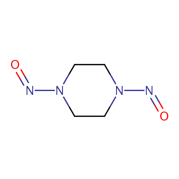 Dinitrosopiperazine structural formula