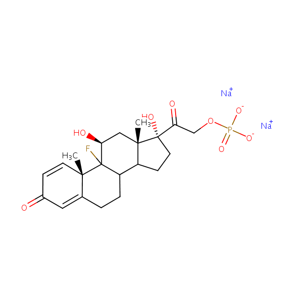 Disodium isoflupredone 21-phosphate structural formula