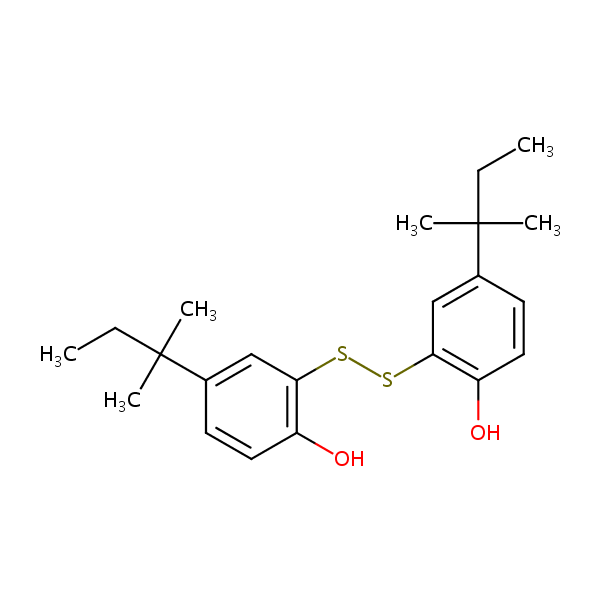 Dithiobis(4-(1,1-dimethylpropyl)phenol) structural formula