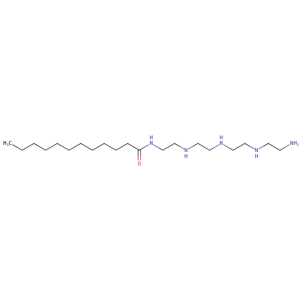 Dodecanamide, N-[2-[[2-[[2-[(2-aminoethyl)amino]ethyl]amino]ethyl]amino]ethyl]- structural formula