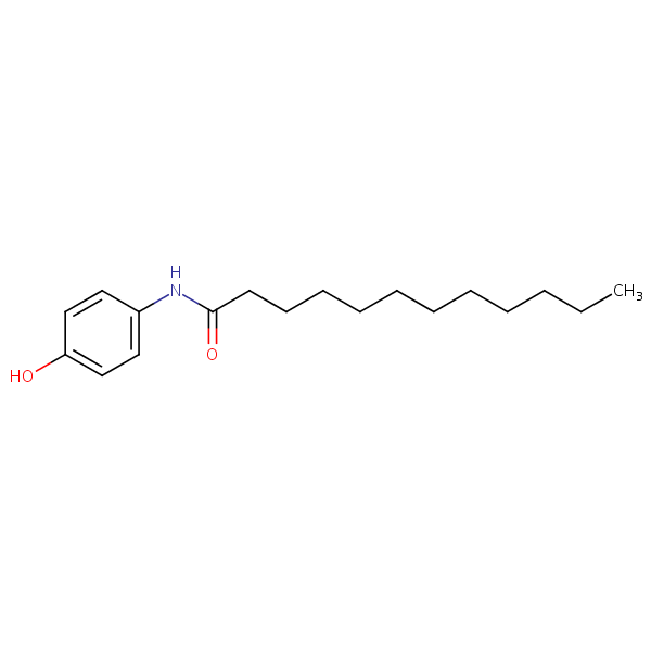 Dodecanamide, N-(4-hydroxyphenyl)- structural formula