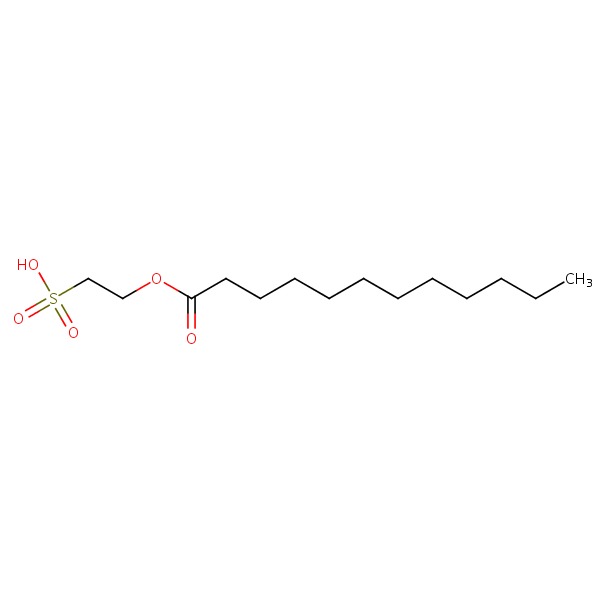 Dodecanoic acid, 2-sulfoethyl ester structural formula