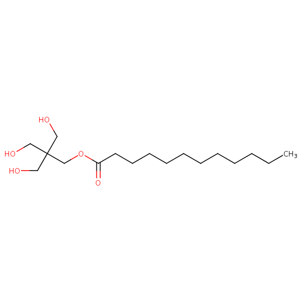 Dodecanoic acid, 3-hydroxy-2,2-bis(hydroxymethyl)propyl ester structural formula